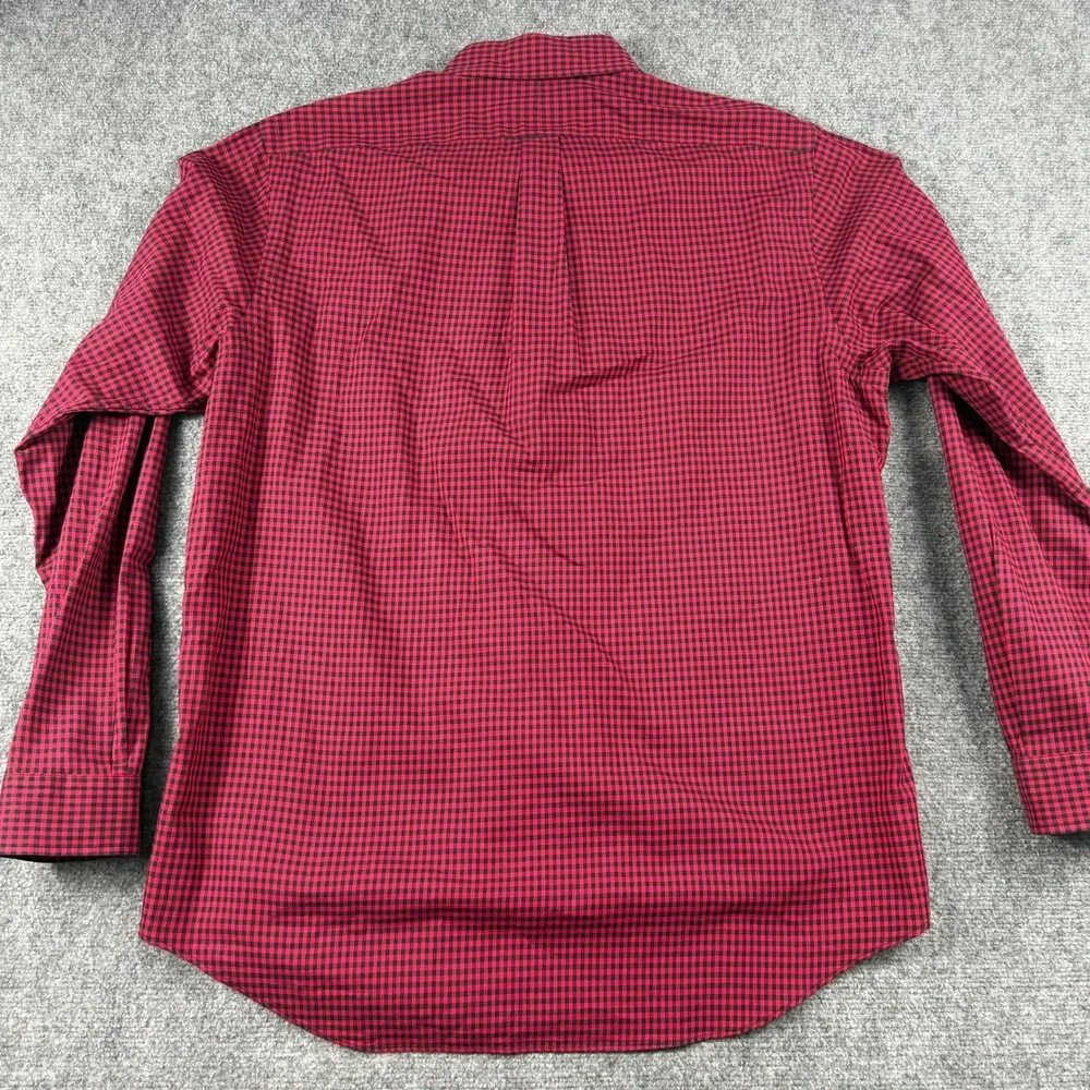 Polo Ralph Lauren Button Down Mens XL Red Black Gingham Classic Fit Long Sleeve